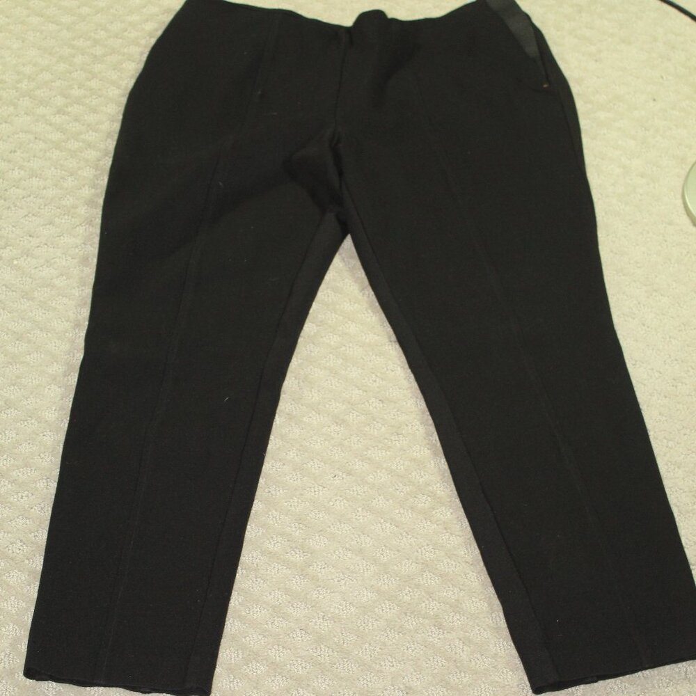 NEW JONES NEW YORK BI-STRETCH STRAIGHT LEG Women's Black Dress Pants Sz 12